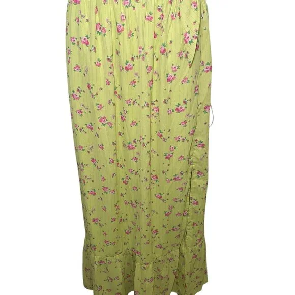 WAYF Lemon Ditsy Darlin One Shoulder Maxi Dress NWT Size M - Picture 2 of 7